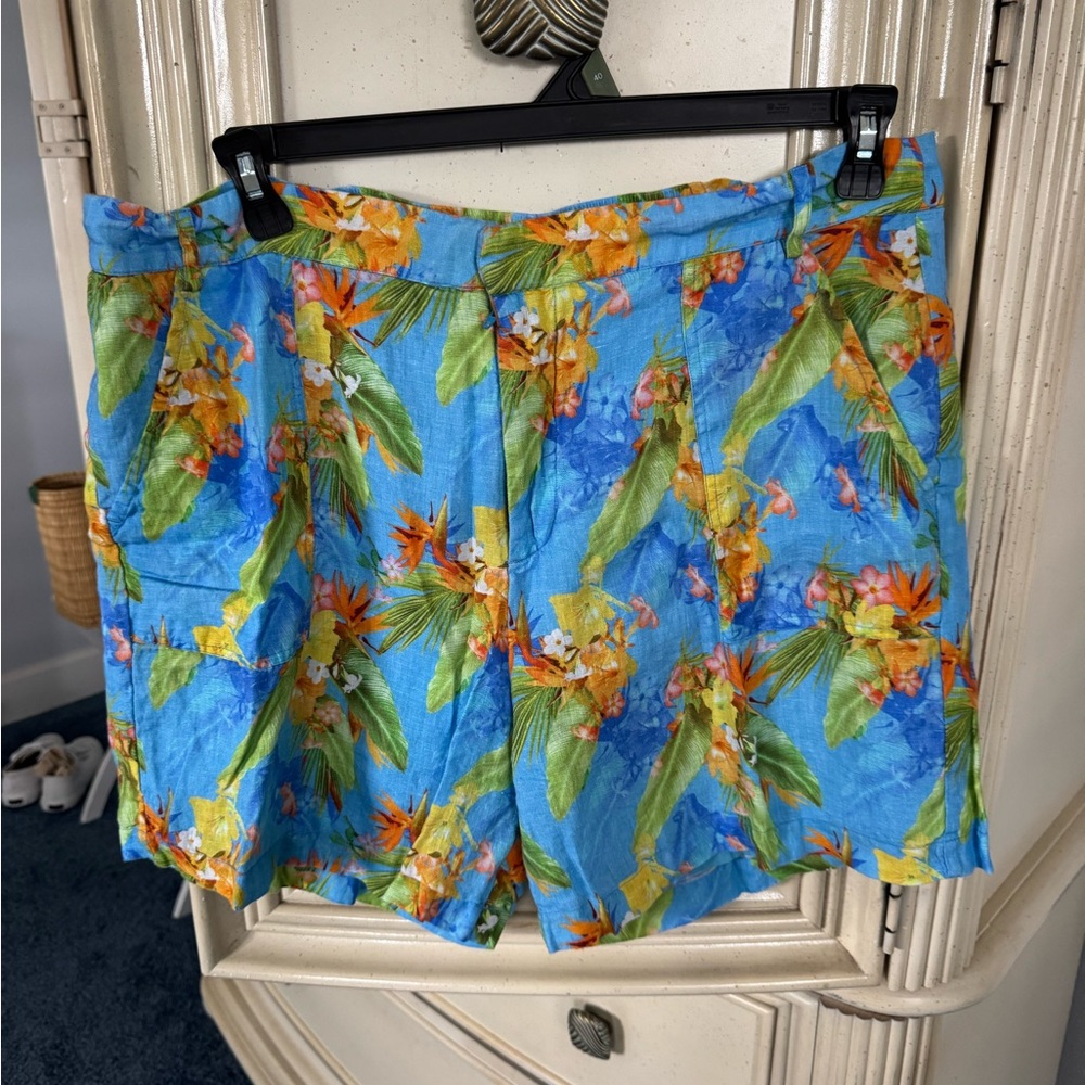 Roller Rabbit Blue and Orange Bermuda Shorts